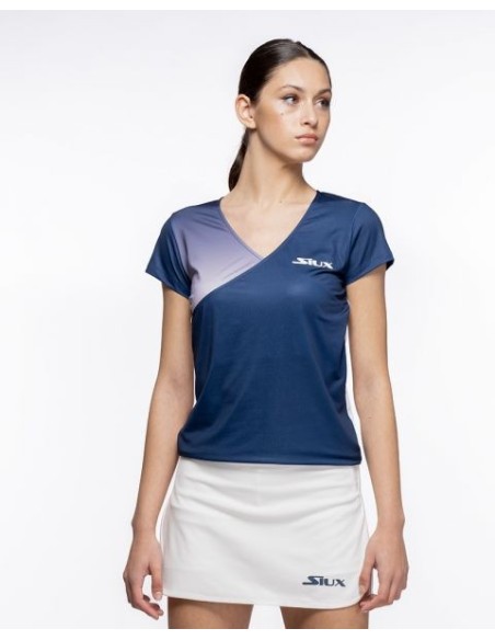 Camiseta Siux Pao Azul Mujer | Ofertas de pádel